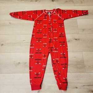 Toddler Chicago Bulls Pajamas One Piece 2T Red NBA Basketball Sports